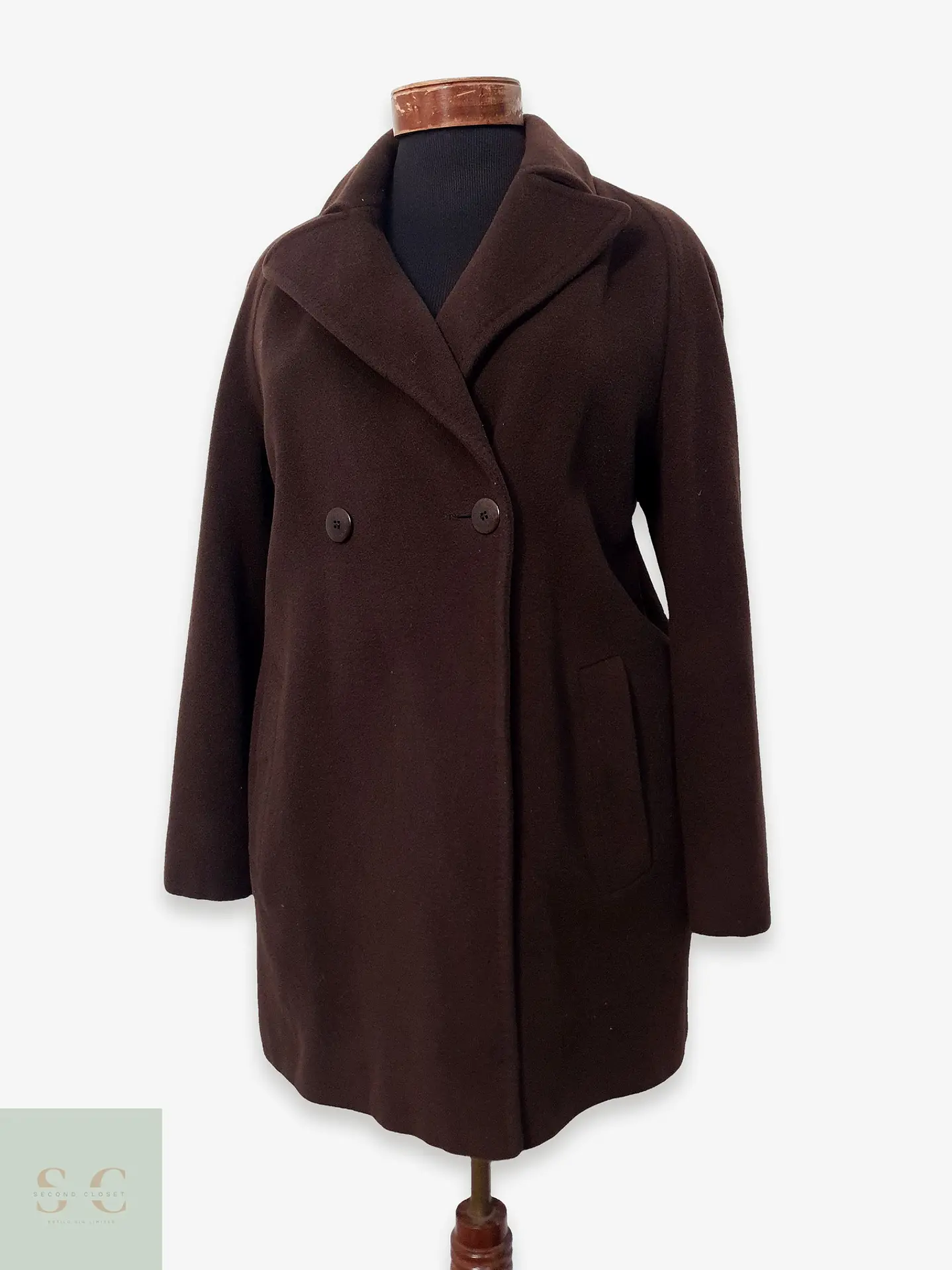 Abrigo Entallado de Lana y Angora Burberry Talla M 1