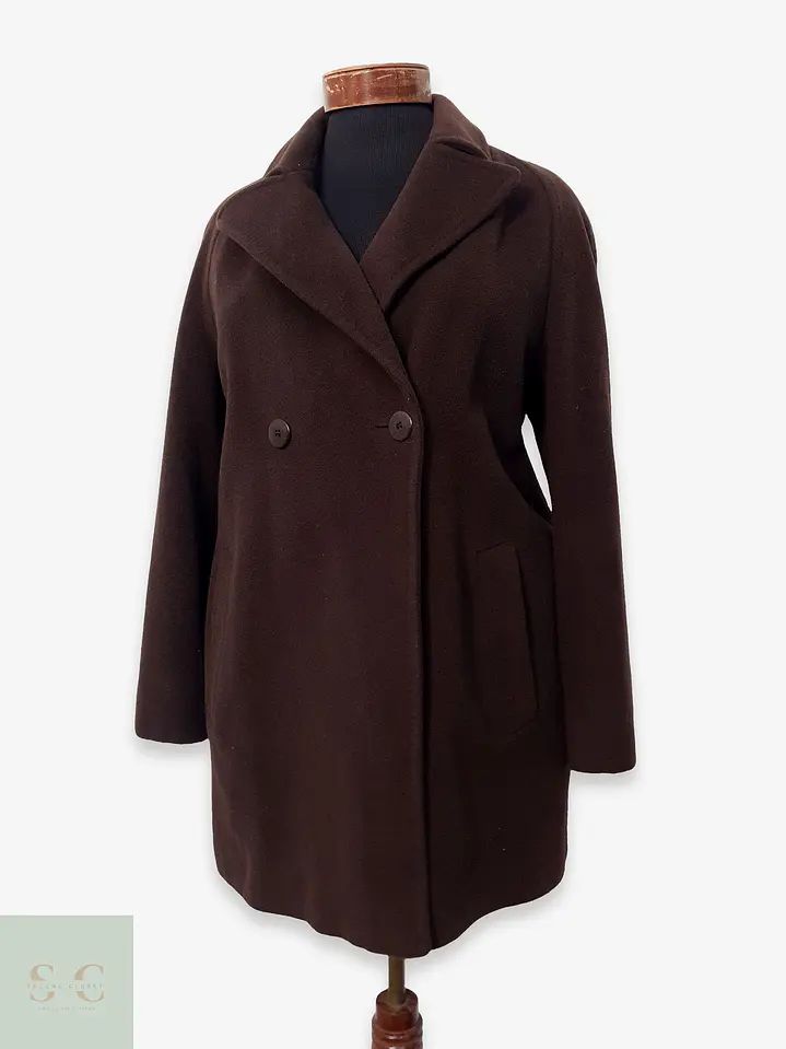 Abrigo Entallado de Lana y Angora Burberry Talla M 1