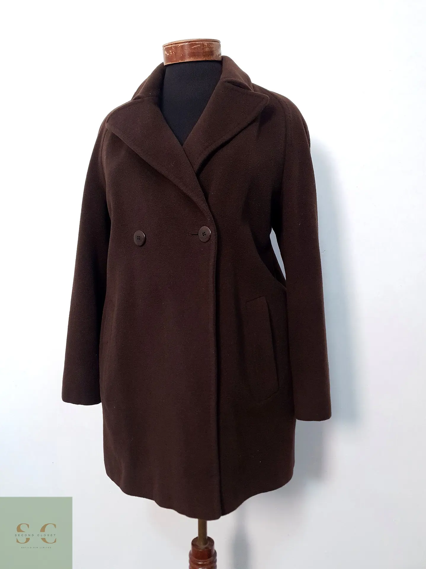 Abrigo Entallado de Lana y Angora Burberry Talla M 2