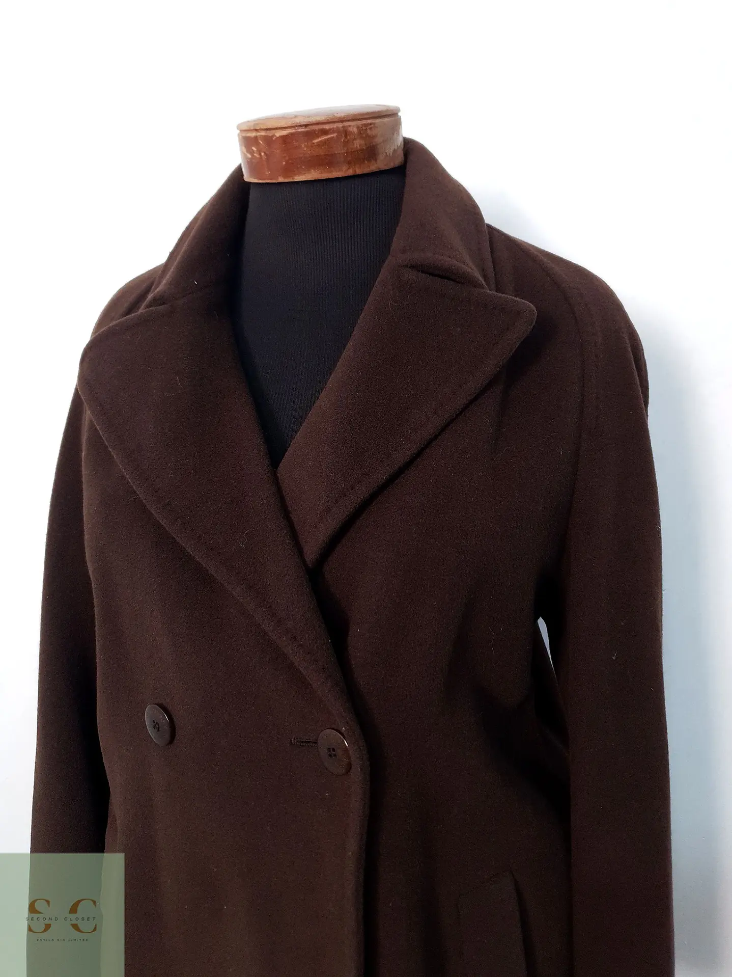 Abrigo Entallado de Lana y Angora Burberry Talla M 5