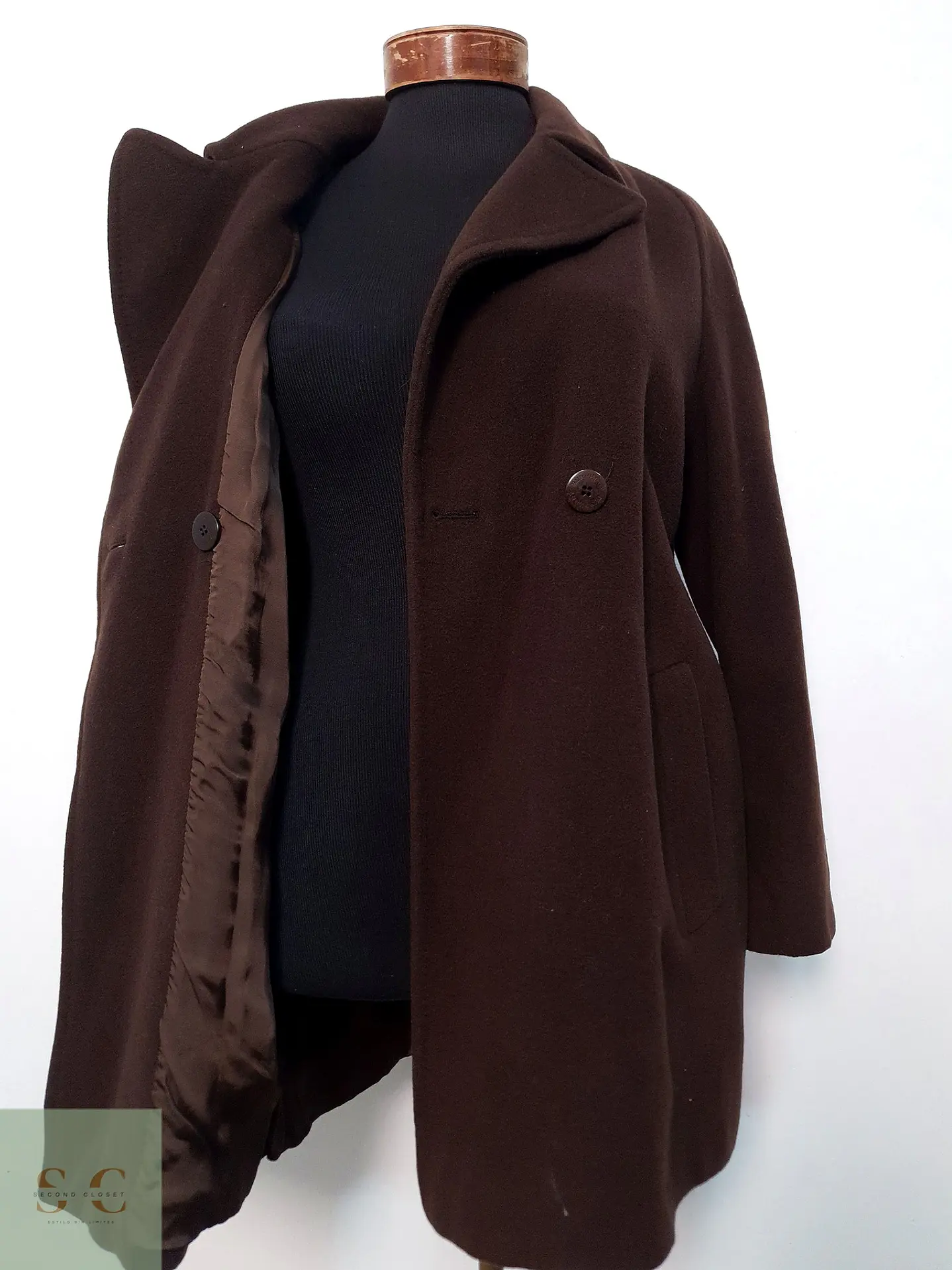 Abrigo Entallado de Lana y Angora Burberry Talla M 7