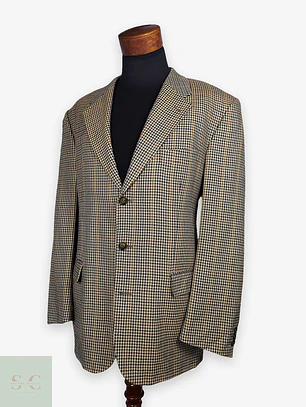 Blazer de Tweed con Cuadro Inglés Franco Callegari Talla XL/XXL