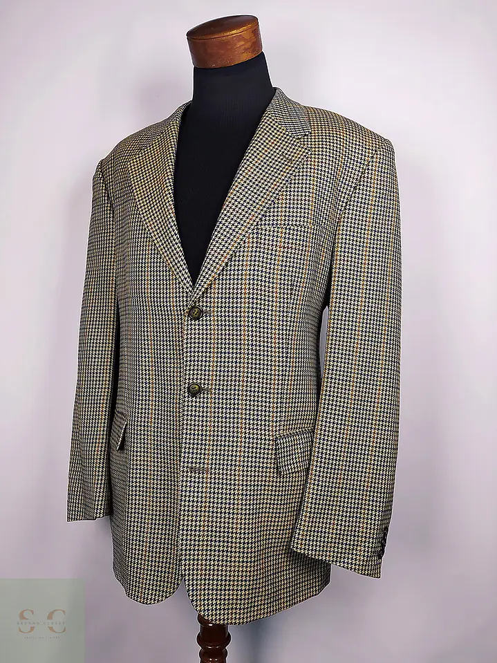 Blazer de Tweed con Cuadro Inglés Franco Callegari Talla XL/XXL 2