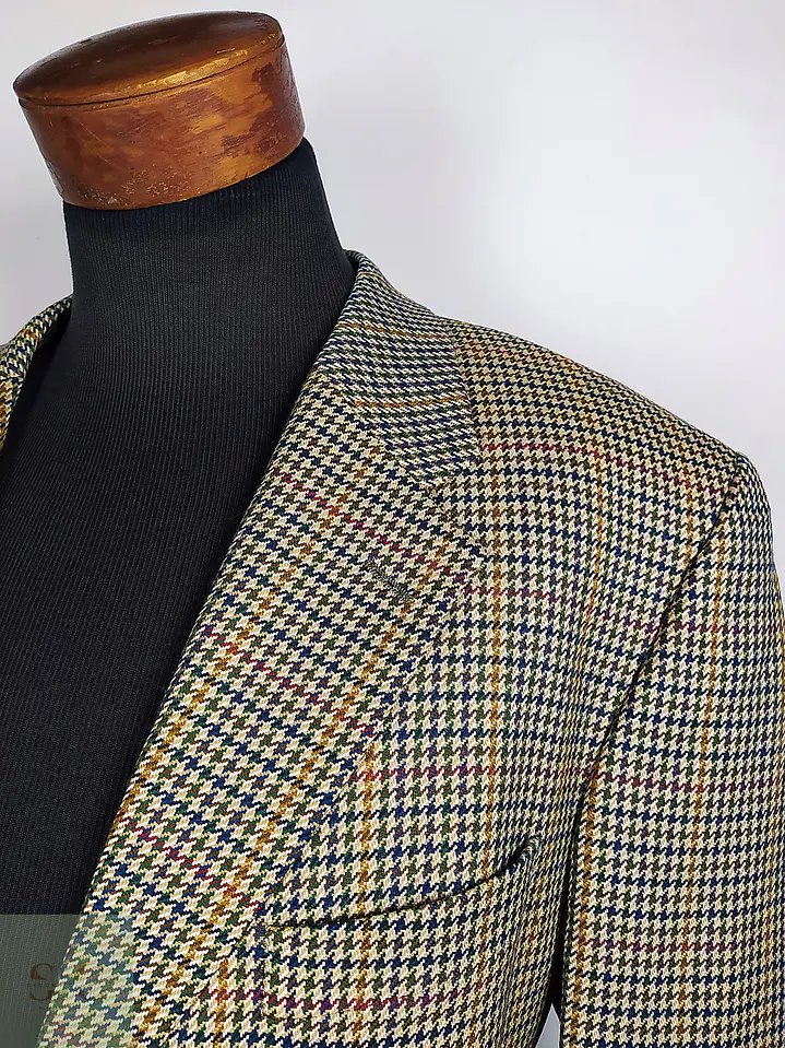 Blazer de Tweed con Cuadro Inglés Franco Callegari Talla XL/XXL 5
