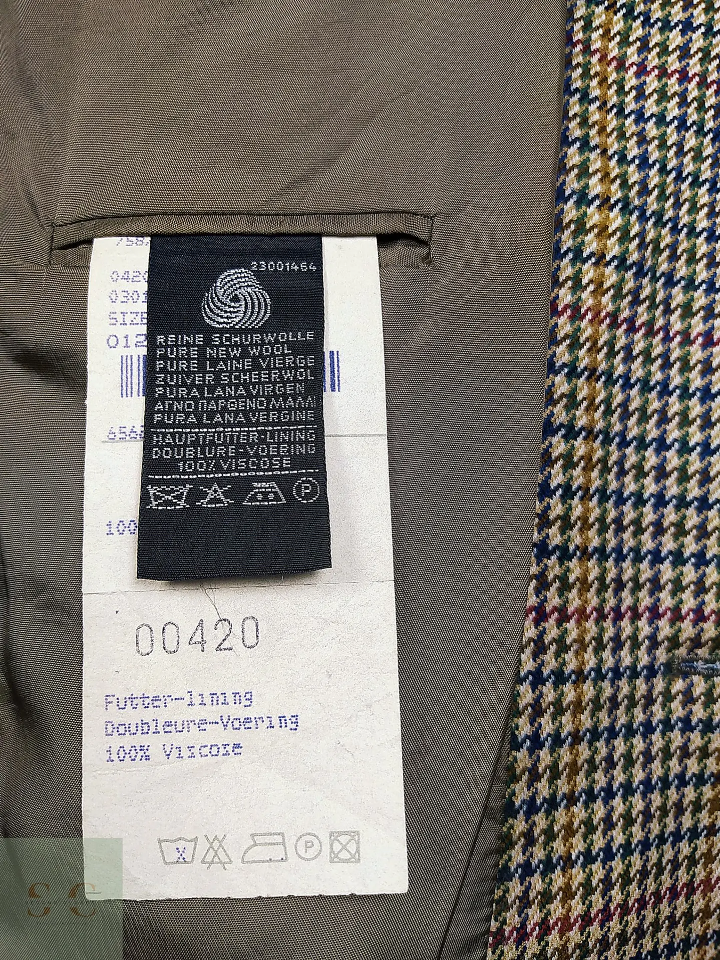 Blazer de Tweed con Cuadro Inglés Franco Callegari Talla XL/XXL 11
