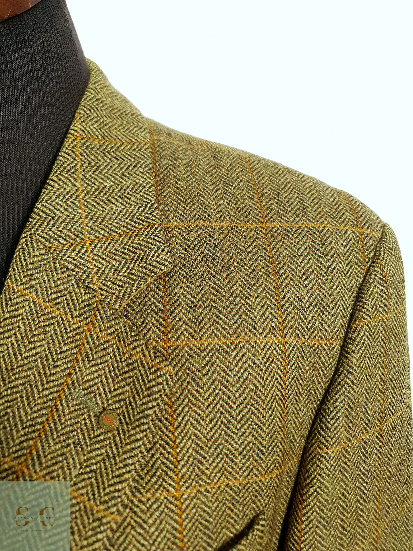 Blazer de Lana Virgen en Tejido Espiga Camel Toyner Talla L/XL 6