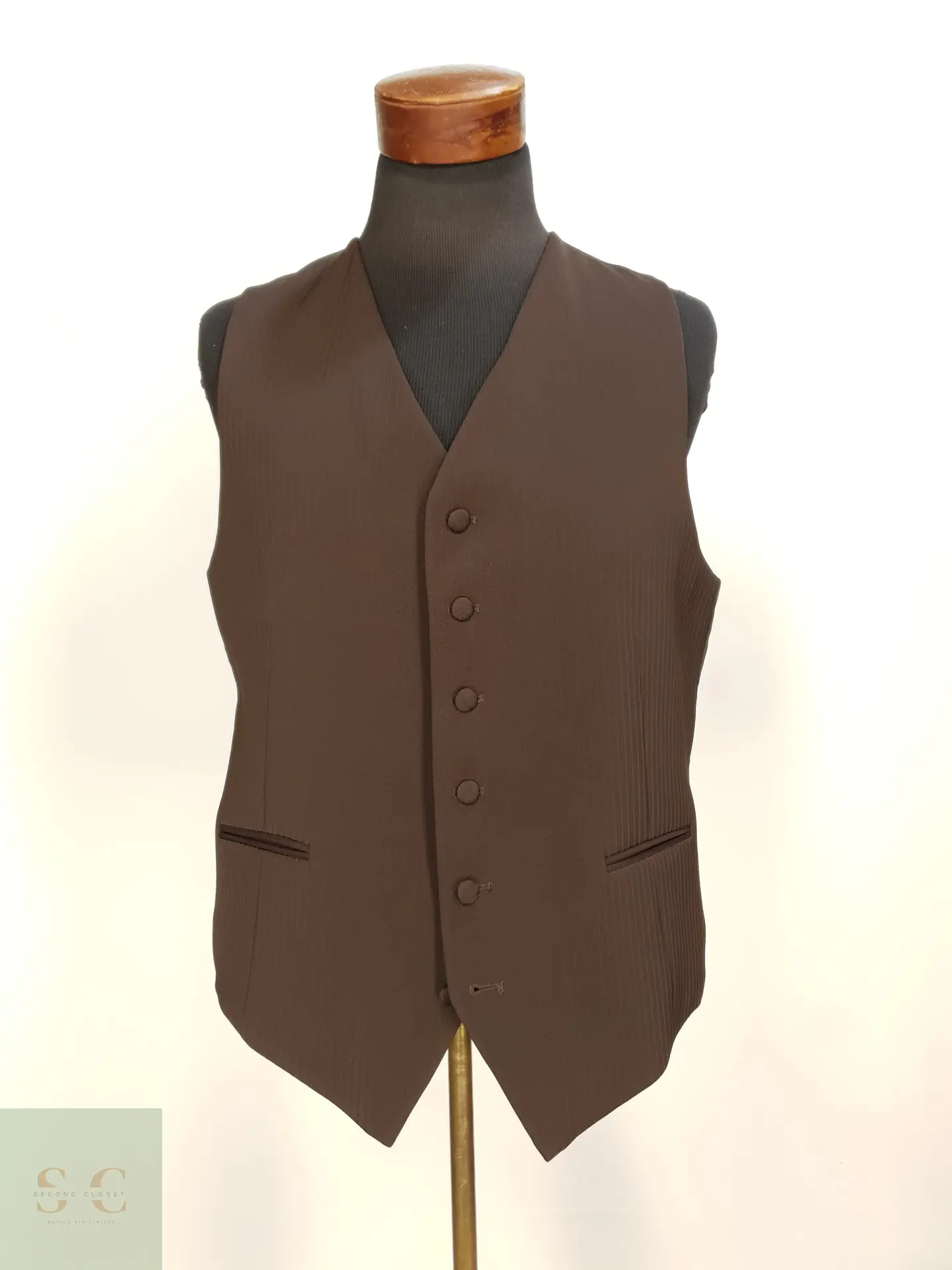 Chaleco Sastre Formal Rayado Talla ML 2