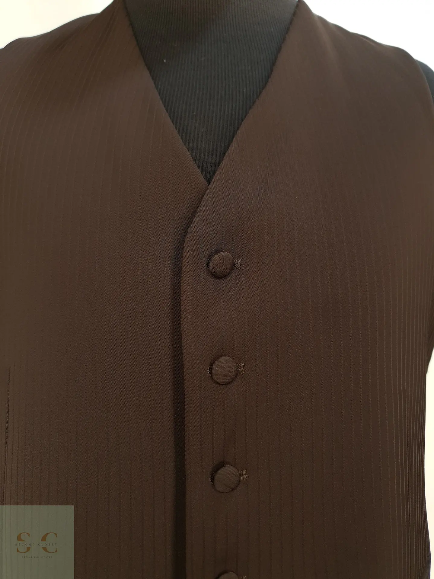 Chaleco Sastre Formal Rayado Talla ML 3