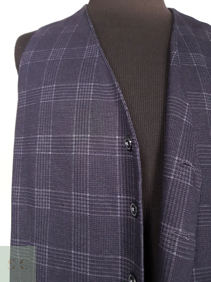 Chaleco Sastre de Algodón a Cuadros Montego Talla LXL 3