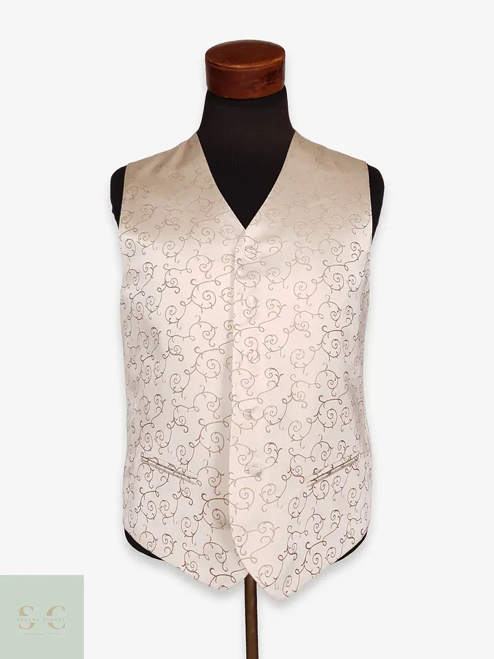 Chaleco Formal de Jacquard Arabesco Léo Balzamo Talla M 1