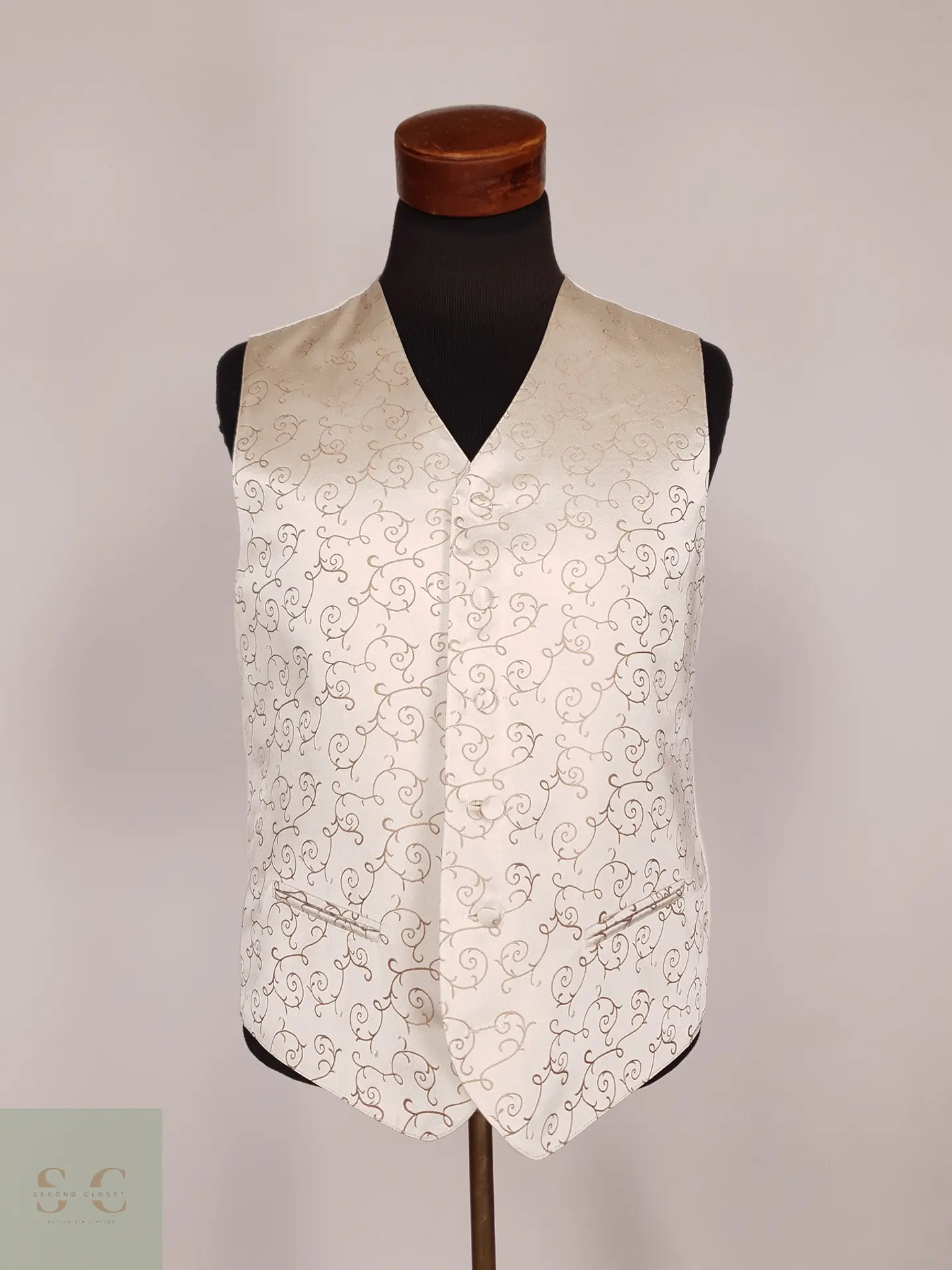 Chaleco Formal de Jacquard Arabesco Léo Balzamo Talla M 2