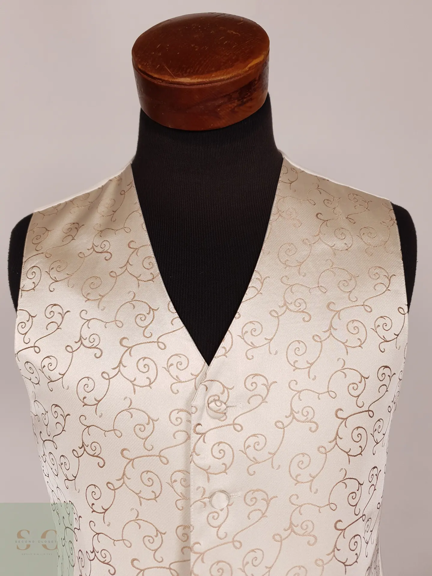 Chaleco Formal de Jacquard Arabesco Léo Balzamo Talla M 3
