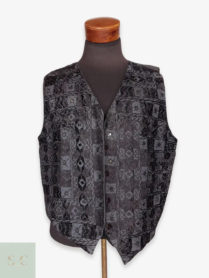 Chaleco Bordado de Algodón LW Shop Talla LXL 1