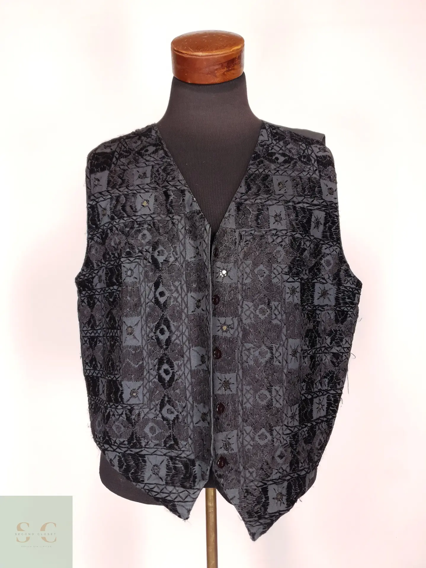 Chaleco Bordado de Algodón LW Shop Talla LXL 2