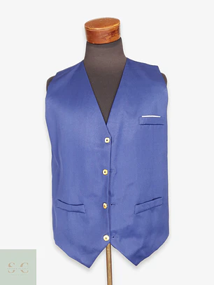 Chaleco Sastre Formal Azul Rey Talla L
