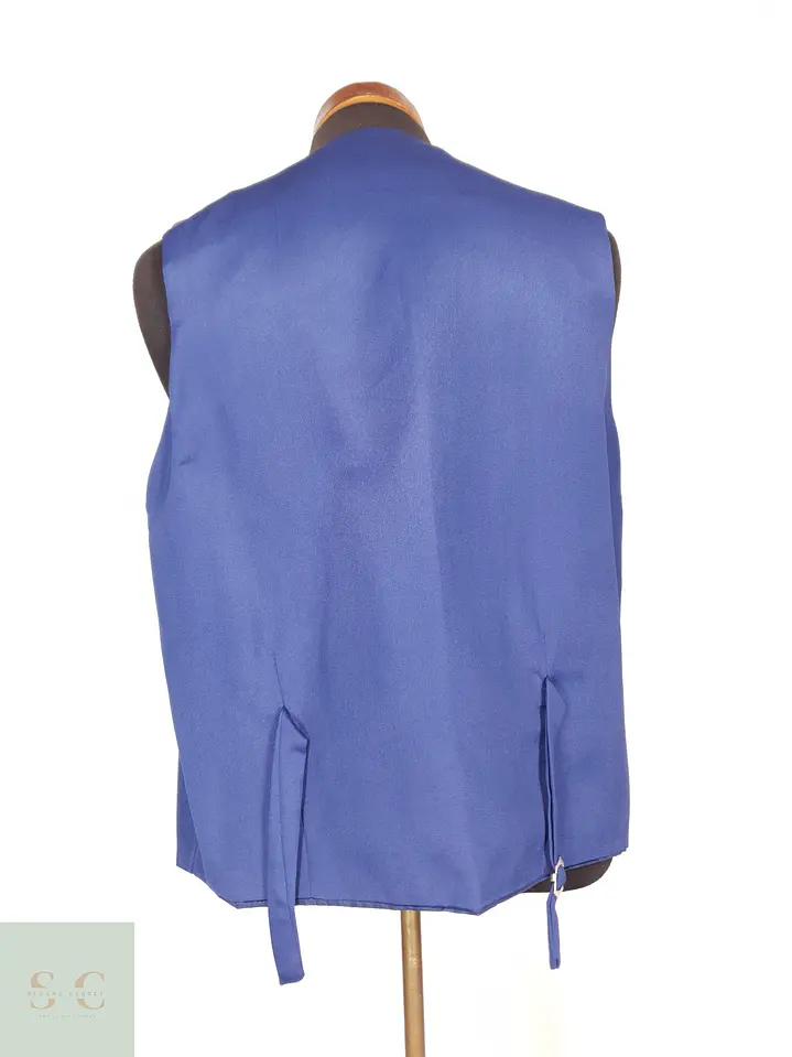Chaleco Sastre Formal Azul Rey Talla L 4