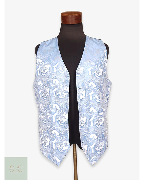 Chaleco Formal de Jacquard Paisley Enlision Talla L