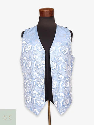Chaleco Formal de Jacquard Paisley Enlision Talla L