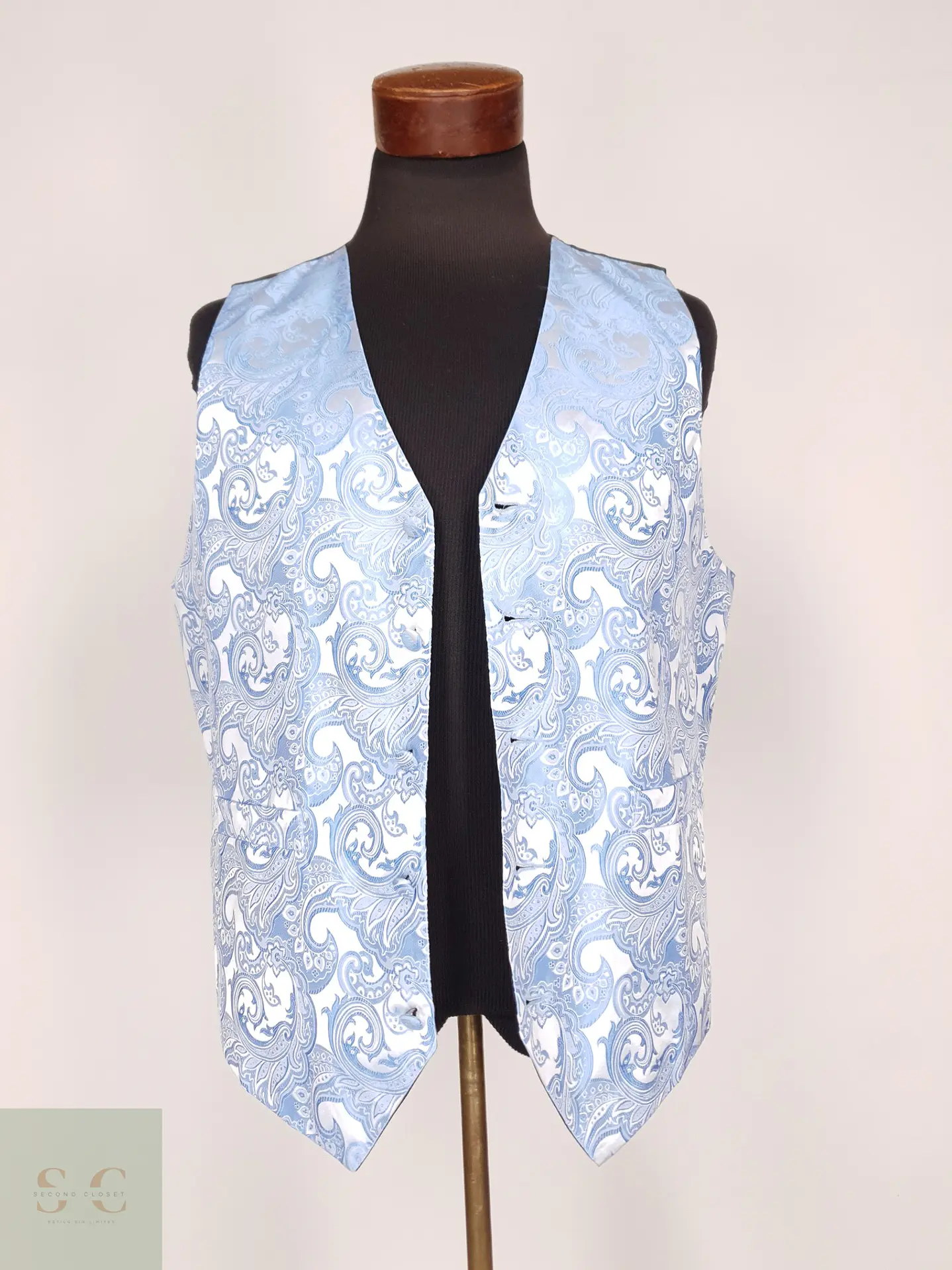 Chaleco Formal de Jacquard Paisley Enlision Talla L 2