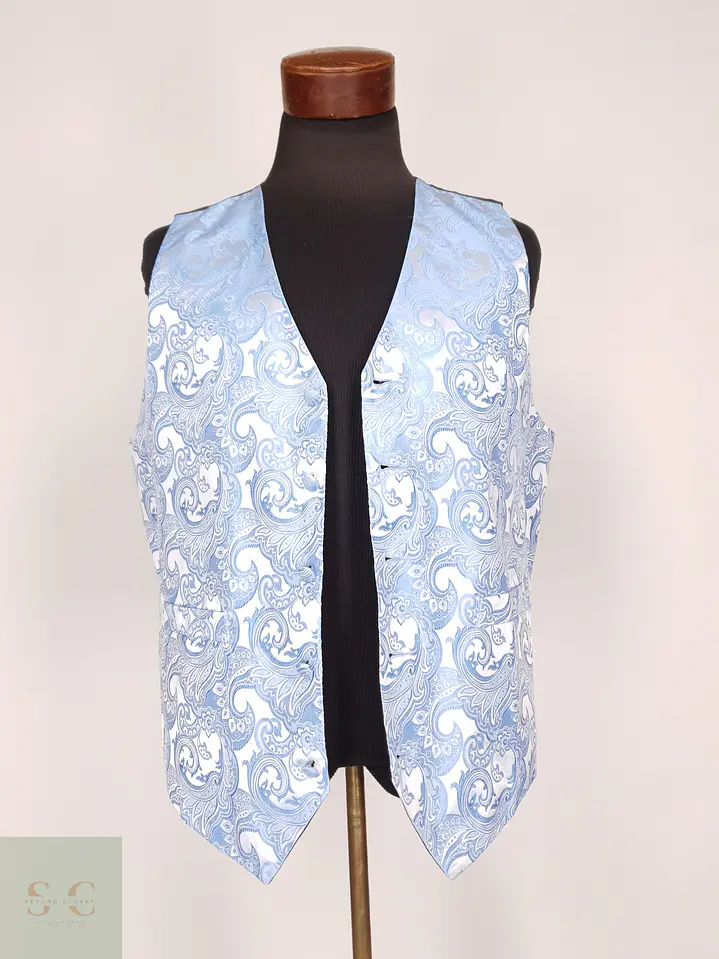 Chaleco Formal de Jacquard Paisley Enlision Talla L 2