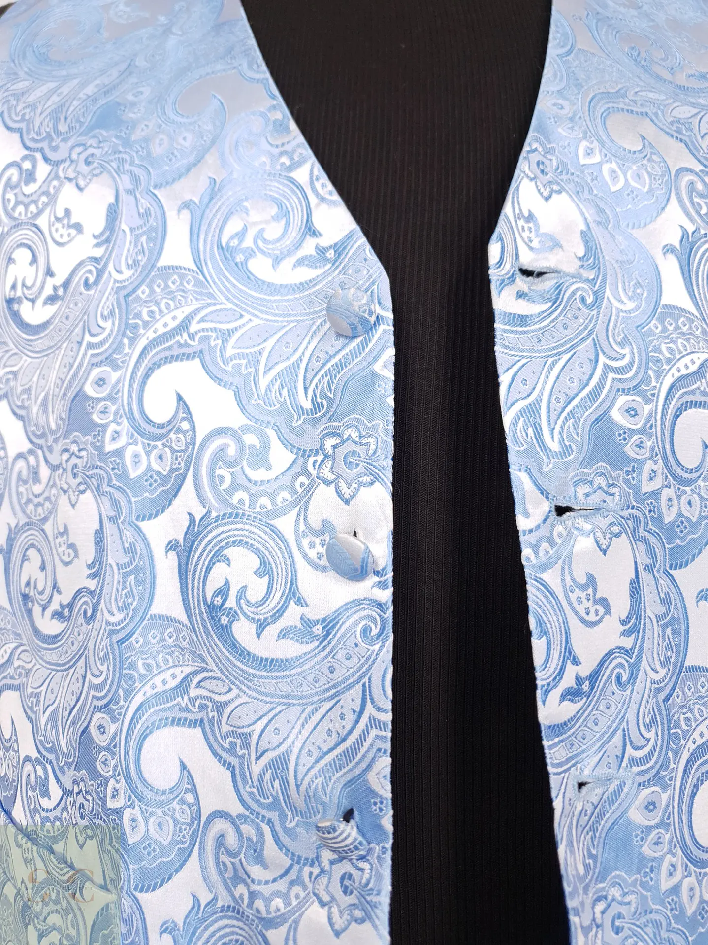 Chaleco Formal de Jacquard Paisley Enlision Talla L 3