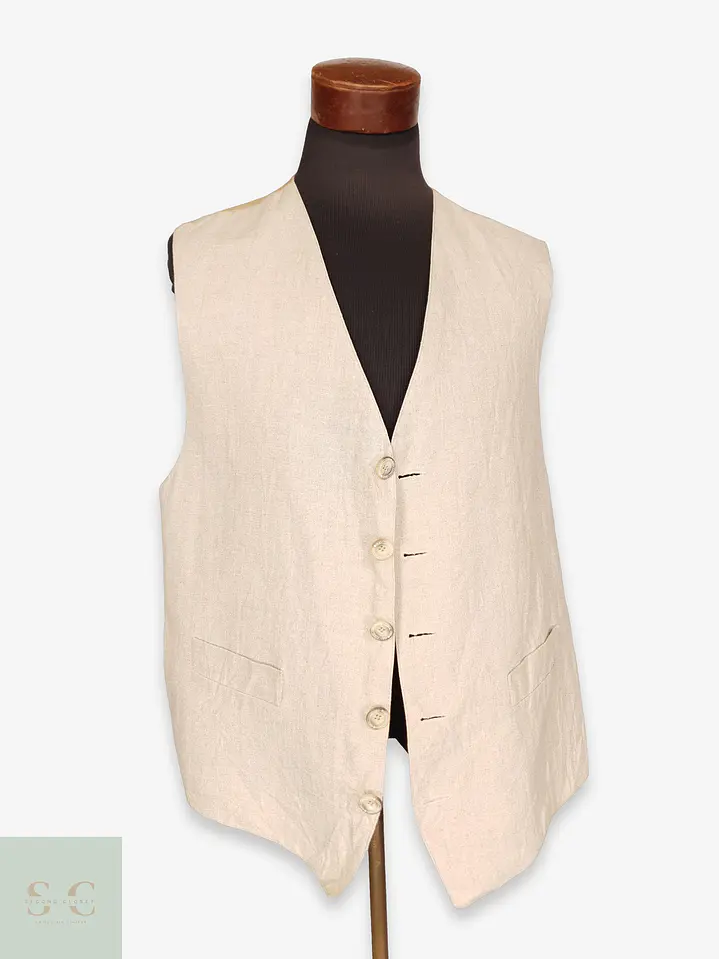 Chaleco Sastre de Lino Natural Talla LXL 1