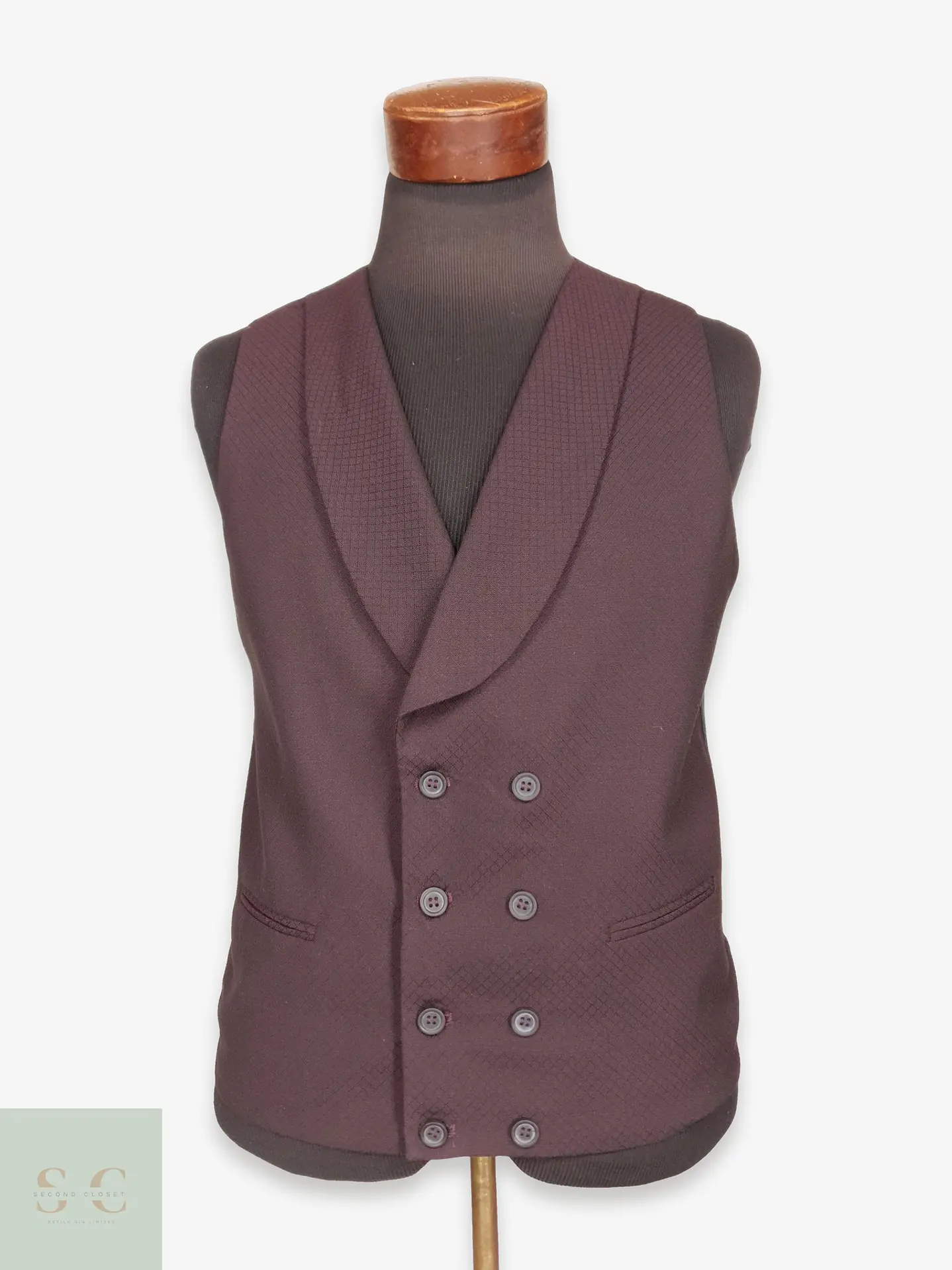 Gilet Sastre Cruzado con Solapa Chal Talla S 1