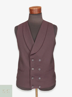 Gilet Sastre Cruzado con Solapa Chal Talla S