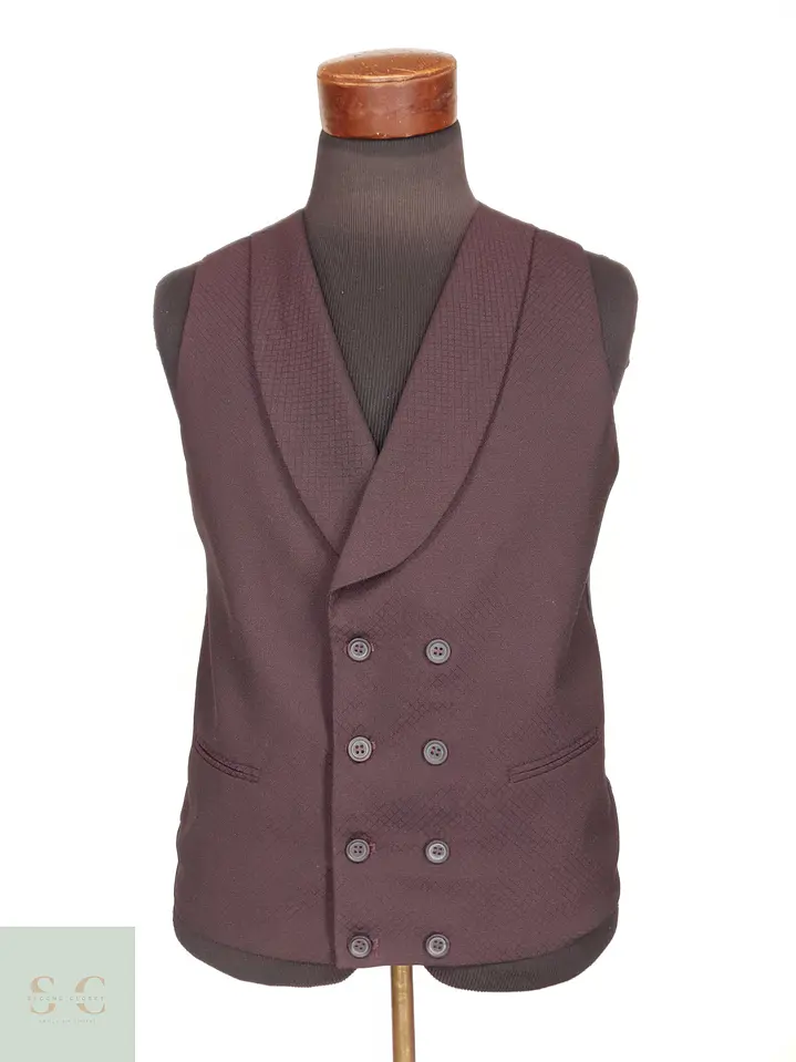 Gilet Sastre Cruzado con Solapa Chal Talla S 2