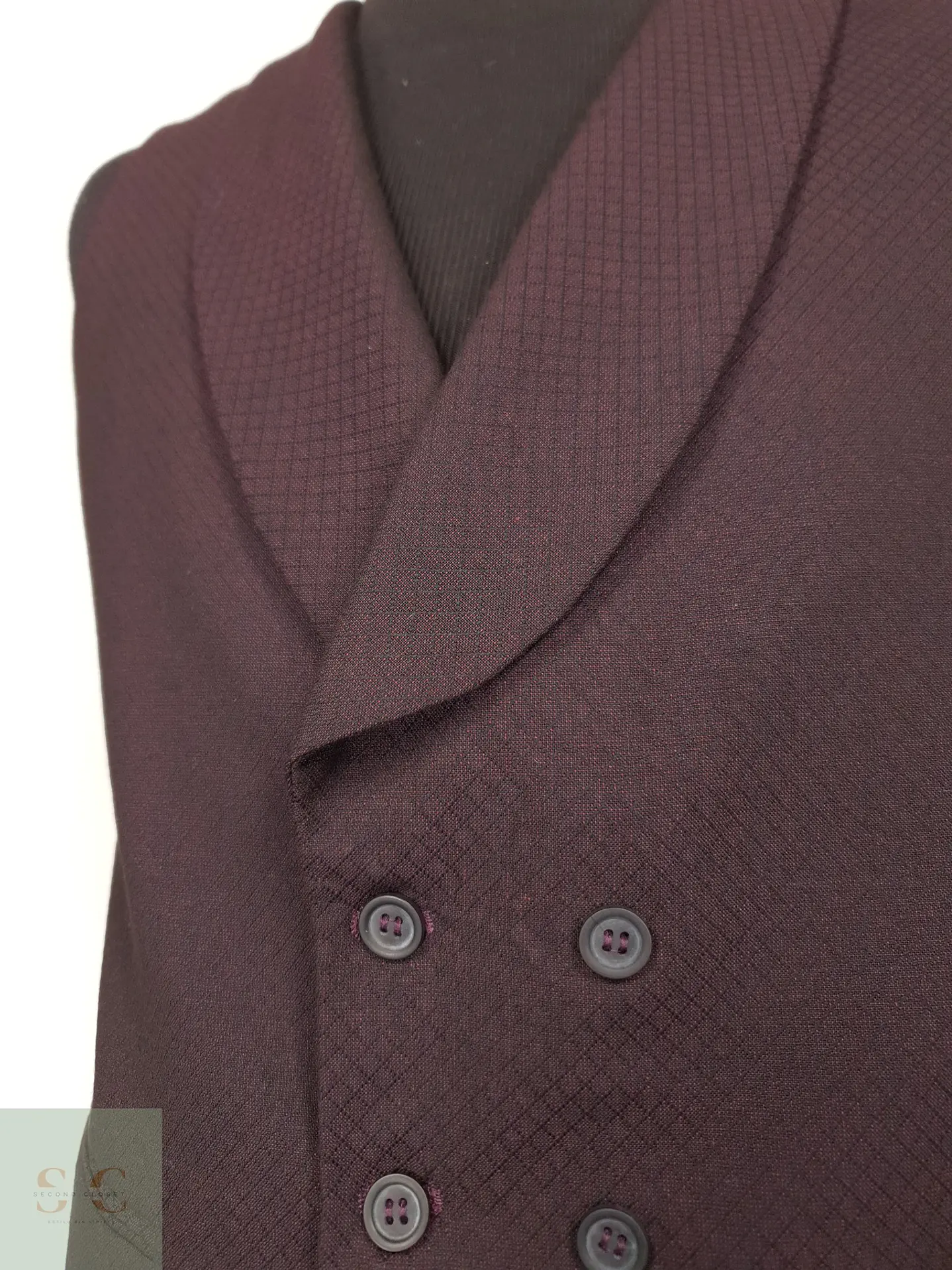 Gilet Sastre Cruzado con Solapa Chal Talla S 3