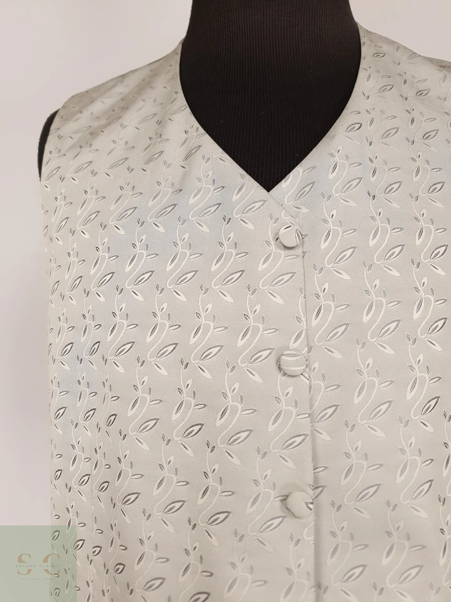 Chaleco Ceremonial de Jacquard Botánico Wilvorst Talla L 3