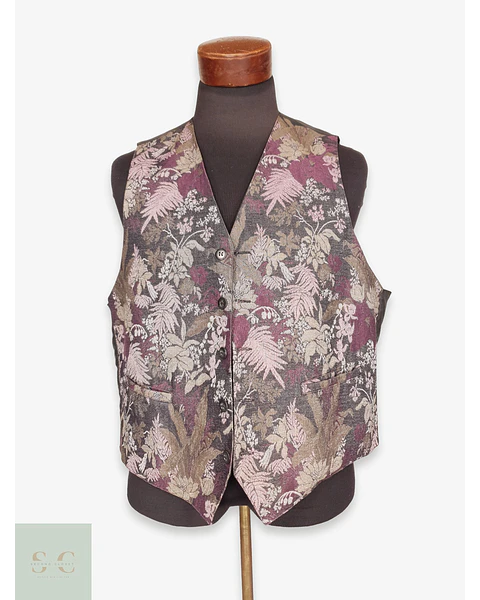 Chaleco Sastre en Jacquard Botánico New Fast Talla LXL