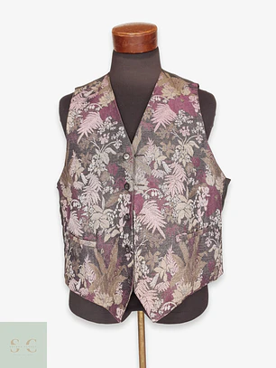 Chaleco Sastre en Jacquard Botánico New Fast Talla LXL