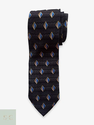 Corbata Clásica de Seda Jacquard Geométrica Pierre Cardin