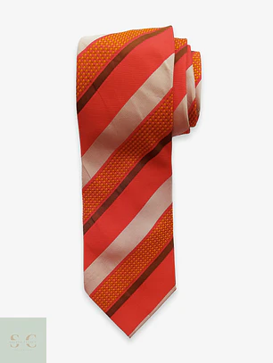 Corbata Clásica de Seda Jacquard a Rayas Roy Robson