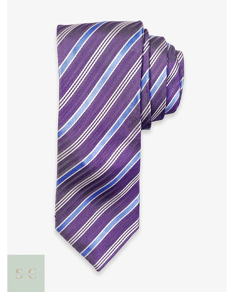 Corbata de Seda a Rayas Diagonales J.Ploenes
