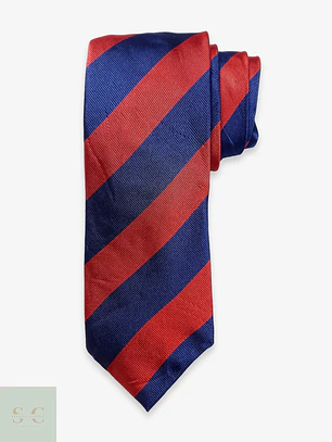Corbata Regimental de Seda a Rayas Anchas