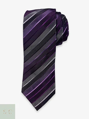 Corbata de Seda a Rayas Diagonales UNA