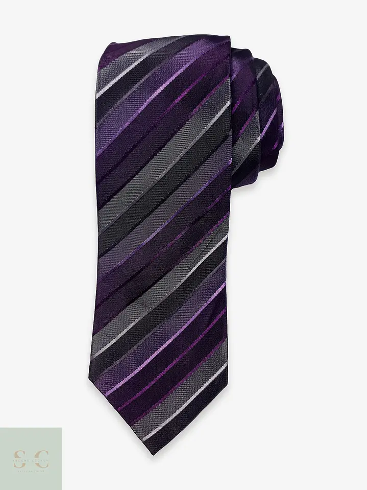 Corbata de Seda a Rayas Diagonales UNA 1