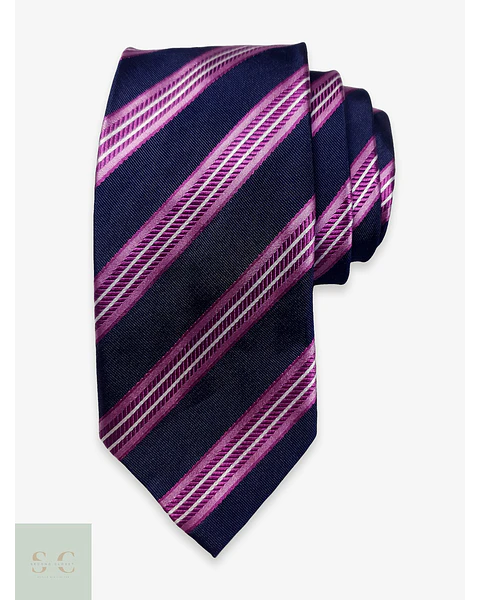 Corbata Clásica de Seda a Rayas Diagonales