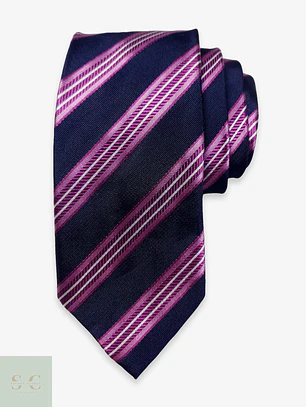 Corbata Clásica de Seda a Rayas Diagonales