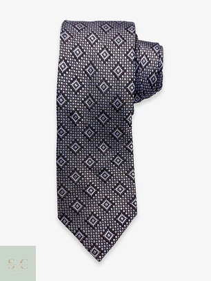 Corbata de Seda Micro-Geométrica Tino Cosma