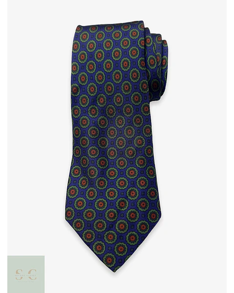 Corbata Clásica de Seda con Motivo Geométrico Conte di Venezia