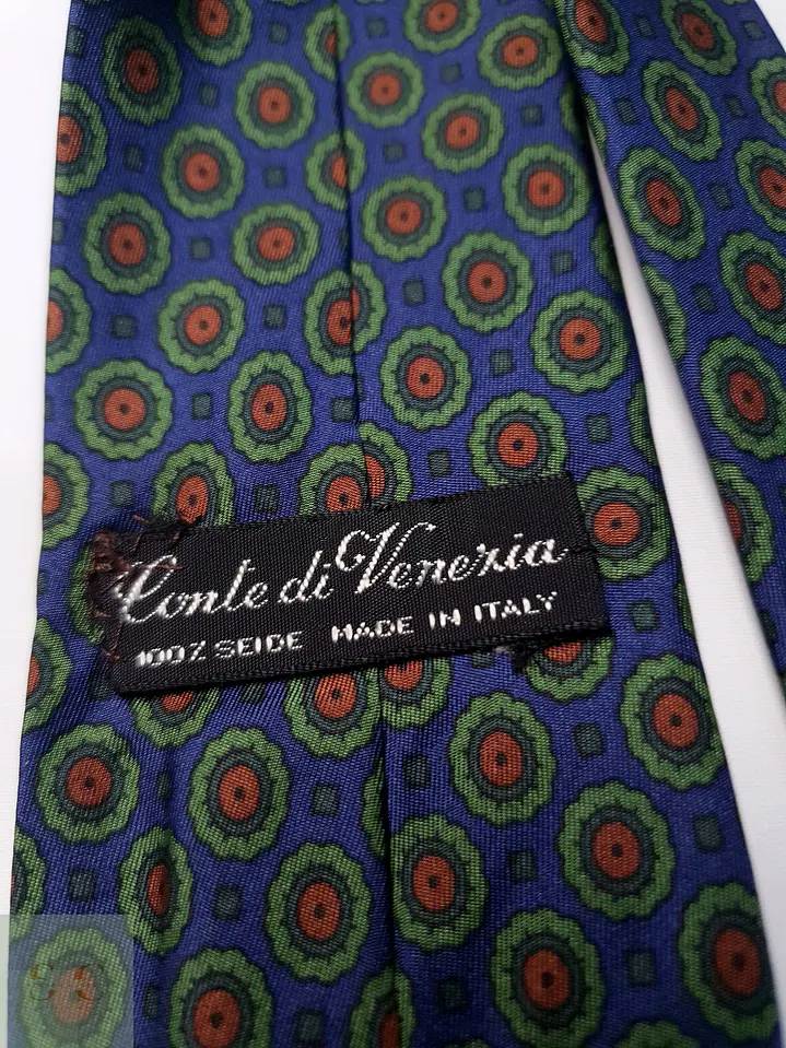 Corbata Clásica de Seda con Motivo Geométrico Conte di Venezia 3