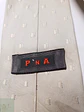 Corbata de Seda Marfil con Trama Geométrica P'NA - Miniatura 3