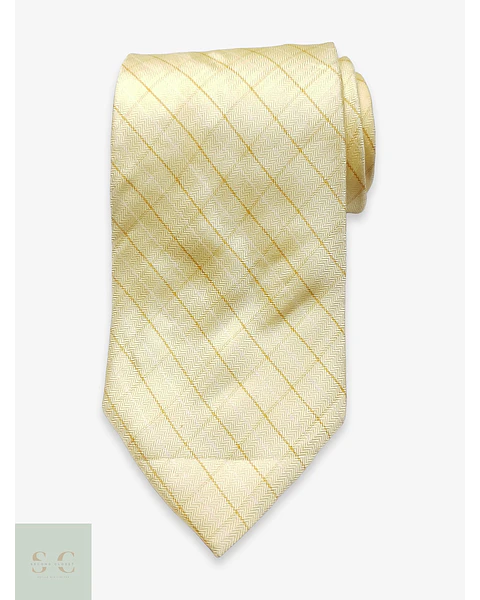 Corbata de Seda Tejida en Espiga a Cuadros Tie Rack