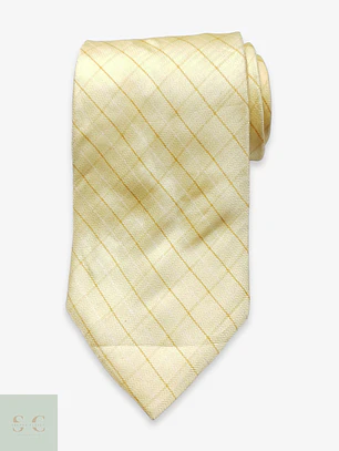 Corbata de Seda Tejida en Espiga a Cuadros Tie Rack