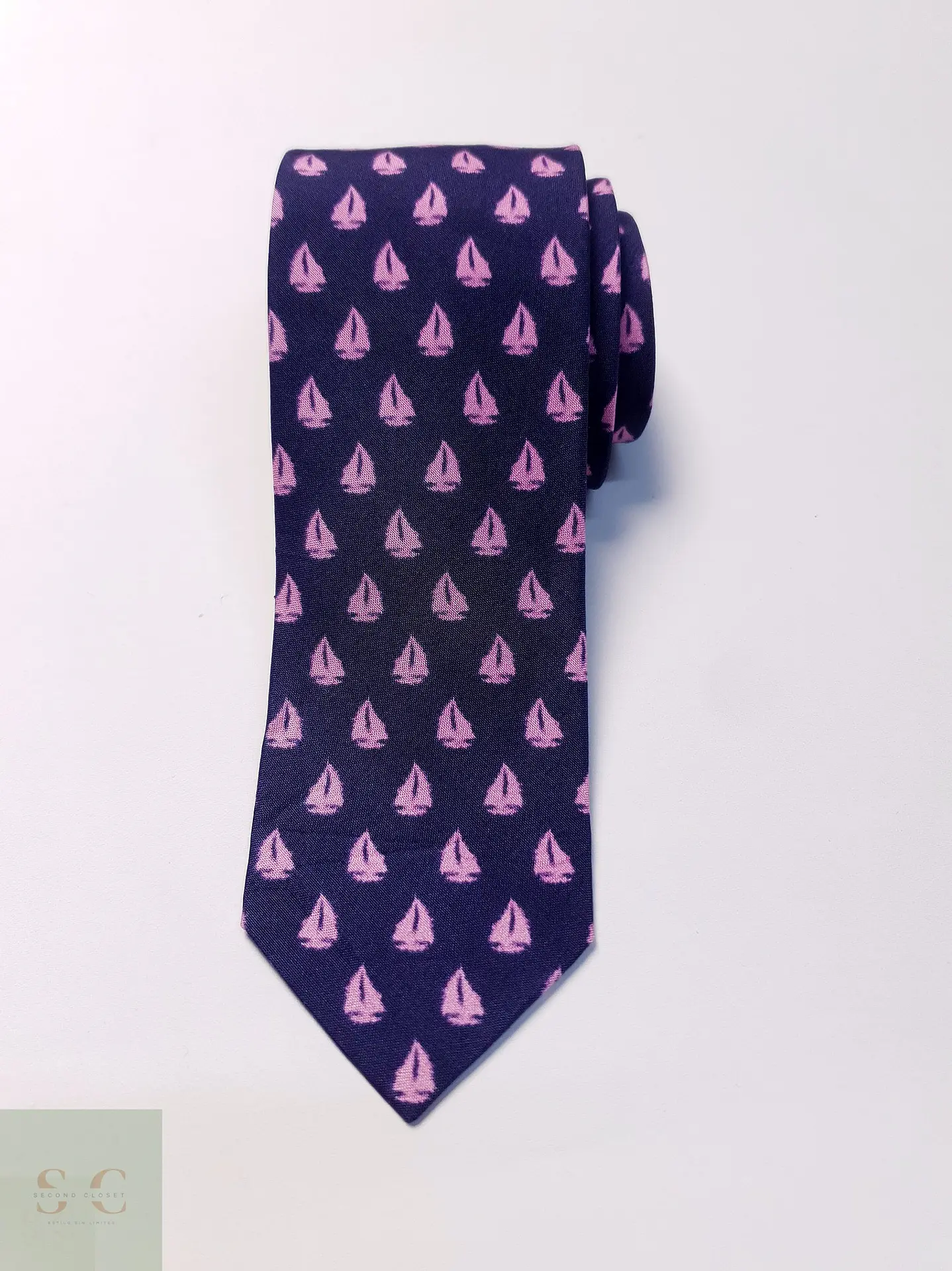 Corbata de Seda Estampada con Motivo Náutico Blick. 2