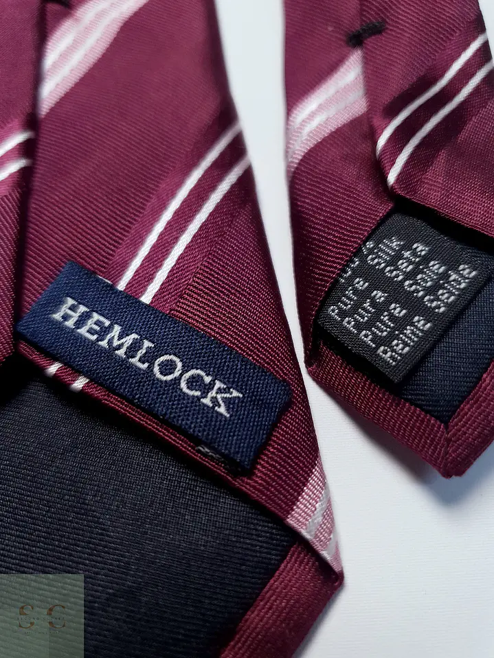 Corbata Regimental de Seda Hemlock 3