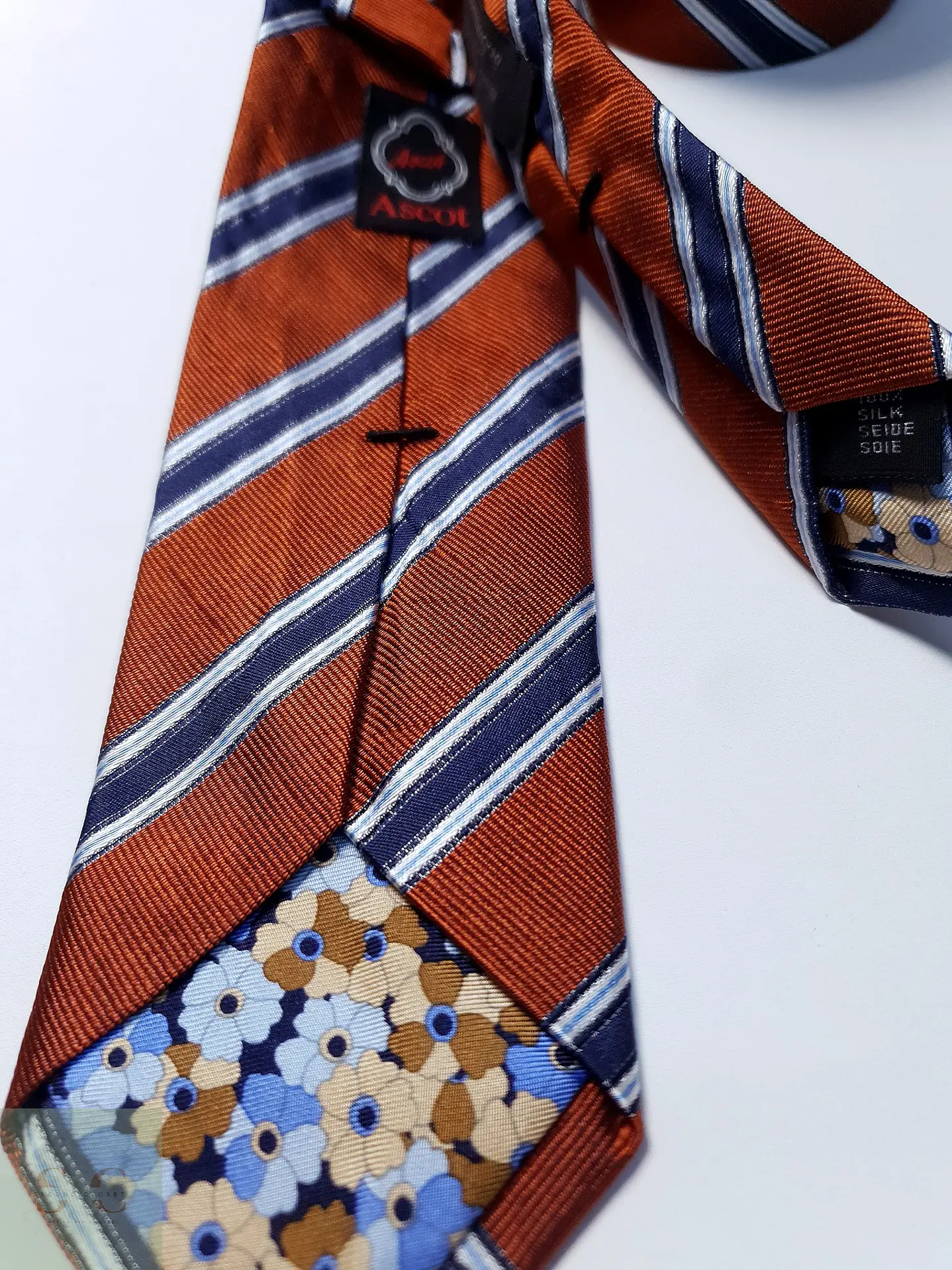 Corbata de Seda de Rayas Diagonales Ascot 3